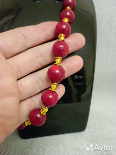 Ожерелье. Коралл. Серьги