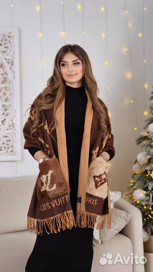 Шарф с карманами кашемир