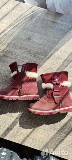 Ботинки для девочки замшевые бу