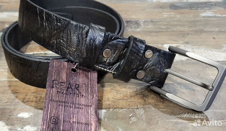 Мужской ремень из натуральной кожи