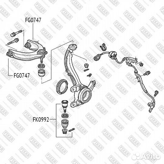 Fixar FG0747 Fixar Сайлентблок рычага подвески