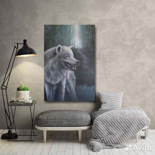 Картина маслом «Волк»
