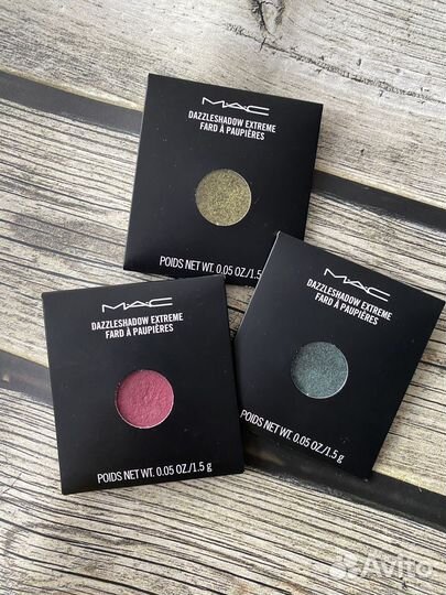 Тени MAC emeral cut, celebutante, joie de glitz