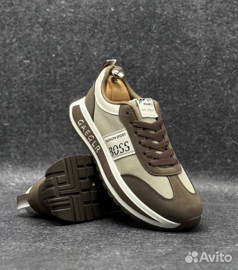 Кроссовки мужские Boss весенние с сеткой 41-45