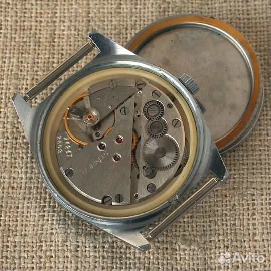 Часы Полет 2608 СССР зеленый циферблат 1980е