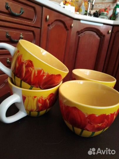 Чайные чашечки без блюдец, 200мл