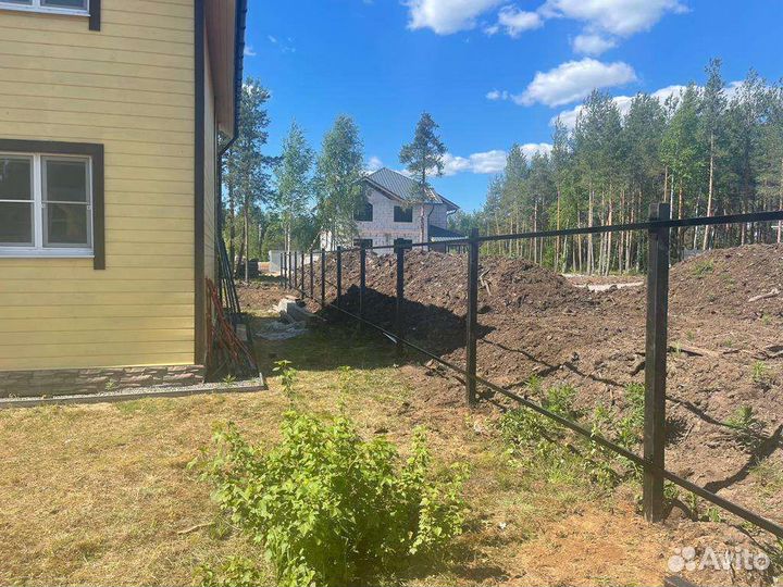 Заборные винтовые сваи