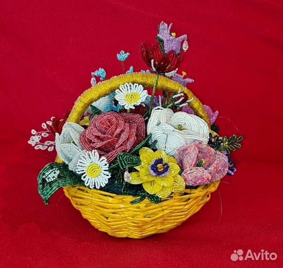 Букет цветов из бисера