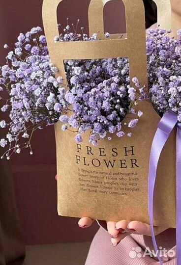 Букет цветов из гипсофилы