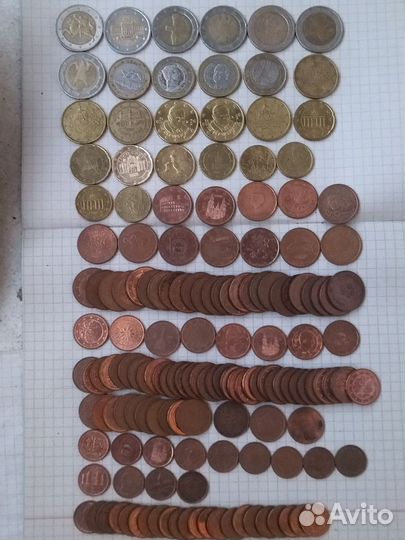 Монеты Евро. 2 Евро. 50 евроцентов. Есть редкие