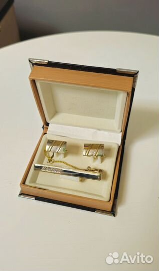 Запонки мужские и зажим на галстук