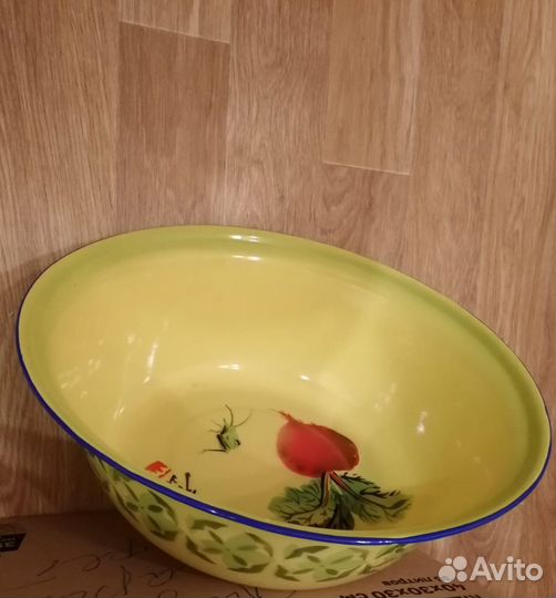 Эмалированный таз, винтаж,Китай,1960е