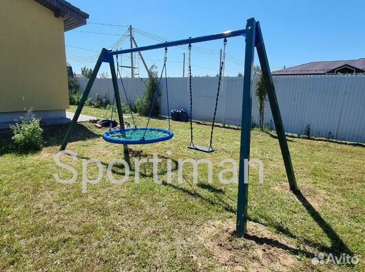 Каркас металлический на двое качелей 