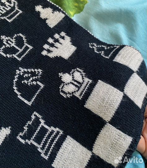 Шахматные шарфы теплые новые