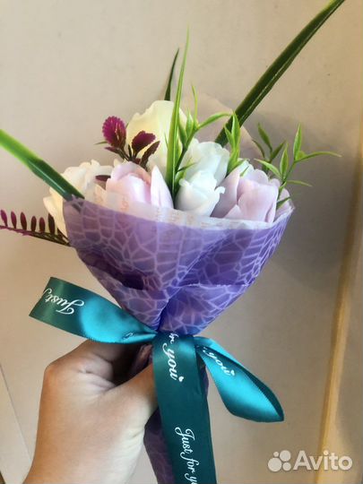 Мыльный розы букетом