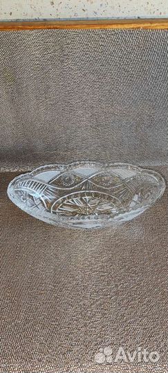 Хрусталь- салатница, ваза для фруктов