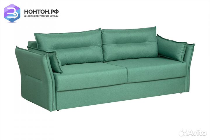 Диван еврокнижка Бруклин 3-х местный зеленый