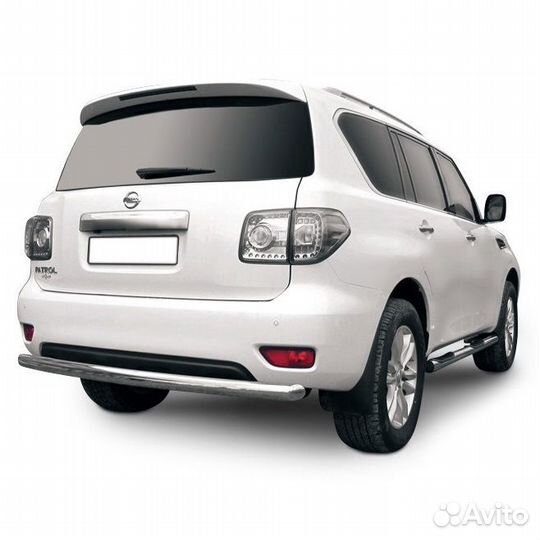 Защита заднего бампера Nissan patrol (2012)