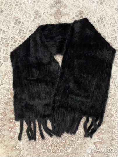 Шарф из вязаной норки