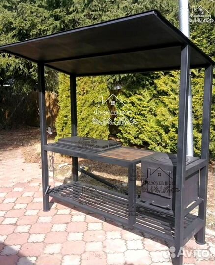 Мангал loft с крышей