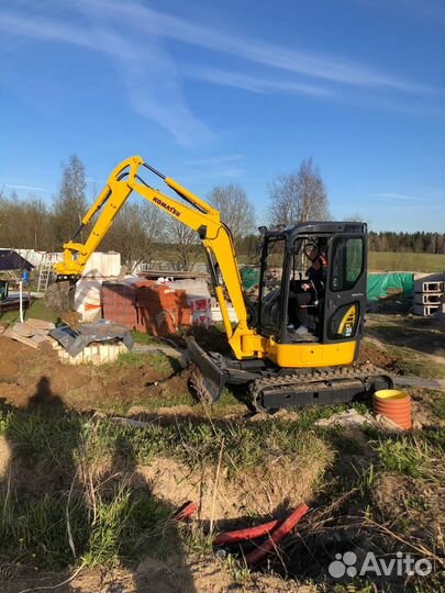 Аренда миниэкскаватора услуги мини экскаватора