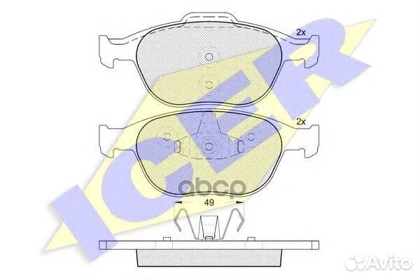 Колодки торм. диск. Focus II 181537 Icer