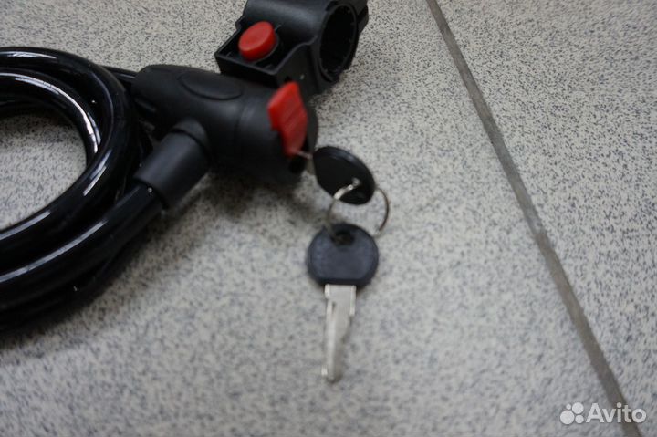 Противоугонный трос на ключе TopRace12х1200мм Черн