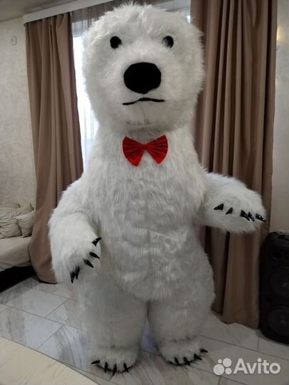 Поздравление ростовой Белый мишка Тедди медведь
