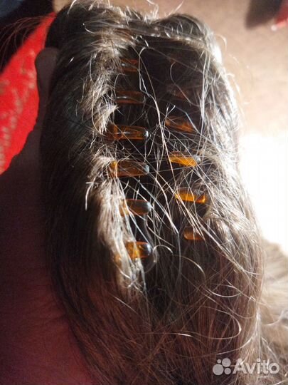 Шиньон хвост на заколке