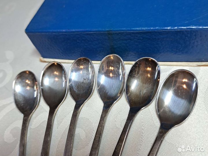 Серебрянные кофейные ложечки эмаль Таллин Новые