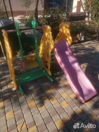 Детская горка с качелями бу