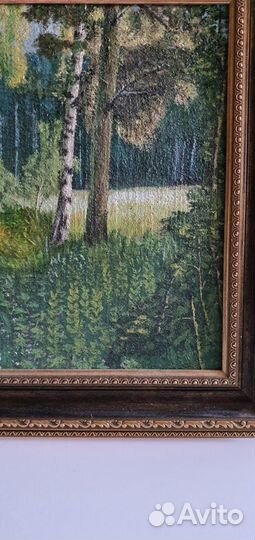 Картина Лес, холст, масло, 1987г