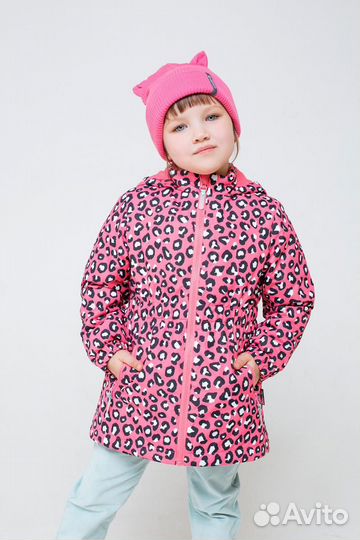 Куртка демисезонная утепленная для дево (110-116)