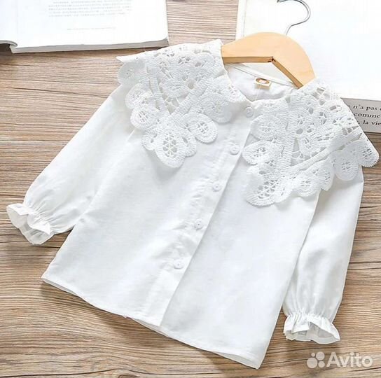 Блузка белая для девочек 140