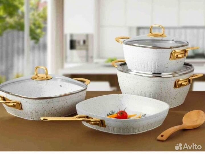 Набор кастрюль гранит антипригарное покрытие Defne