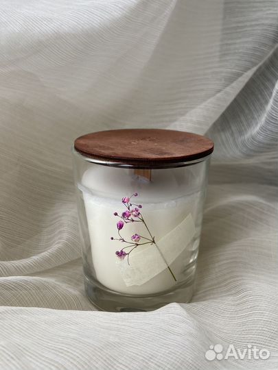 Свеча ручной работы кокосовый воск