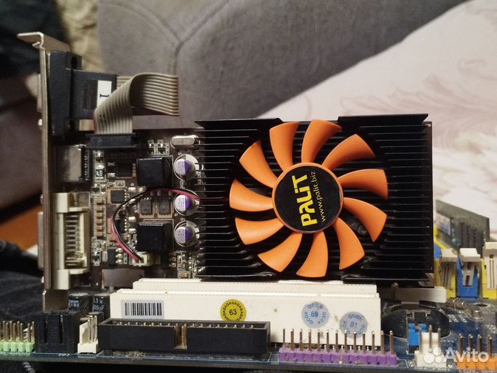 Материнская плата,процессер и видео карта:набор