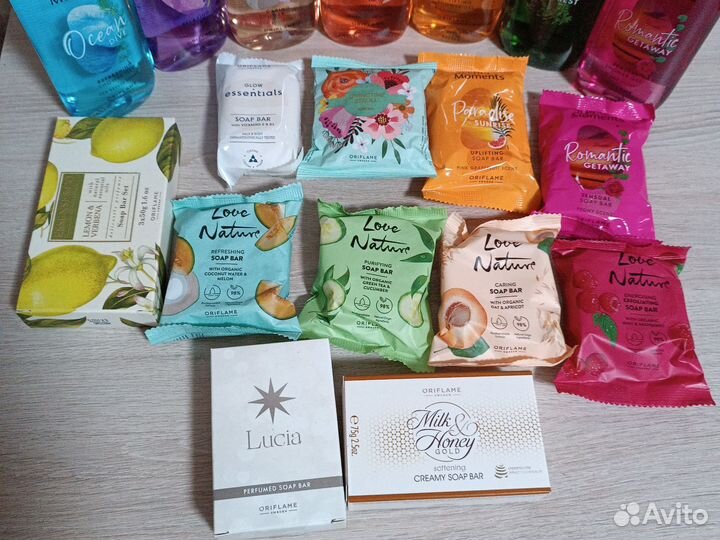 Гель, шампунь, мыло, лосьон орифлэйм