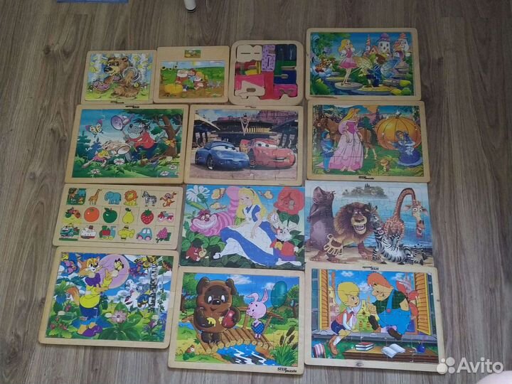 Деревянные пазлы большие