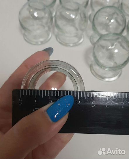 Банки стеклянные медицинские массажные СССР 8+2