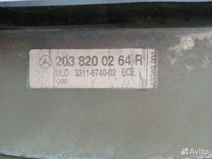 Фонарь оригинальный дорестайлинг Мерседес W203