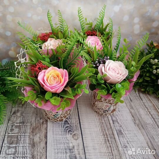 Мини букет на 8 марта подарок мыло ручной работы