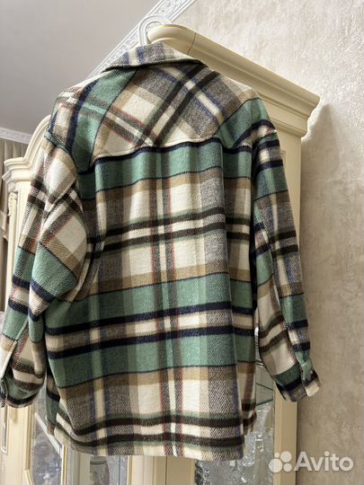 Рубашка теплая в клетку zara
