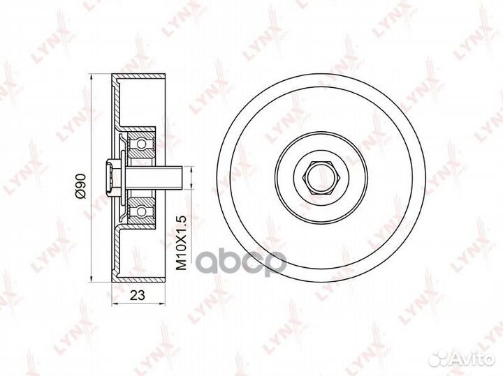 Ролик натяжной приводного ремня PB5027 lynxauto