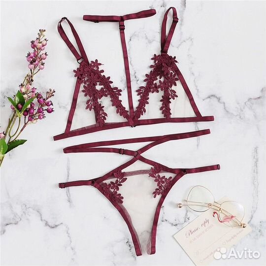 Комплект нижнего белья новый сетка 44