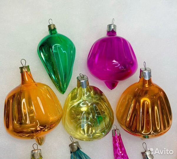Елочные игрушки СССР сосульки фонарики
