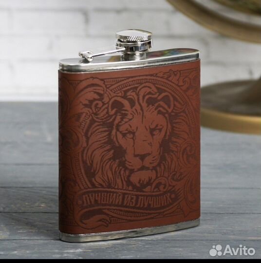 Подарочный Набор мужской фляга и карты