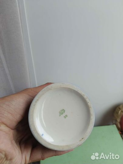 Ваза Городецкий Трясогузка лфз кобальт 24 см