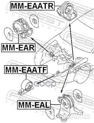 Опора двигателя MM-eaatf MM-eaatf Febest