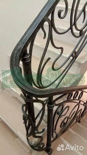 Кованое лестничное ограждение «Л016»